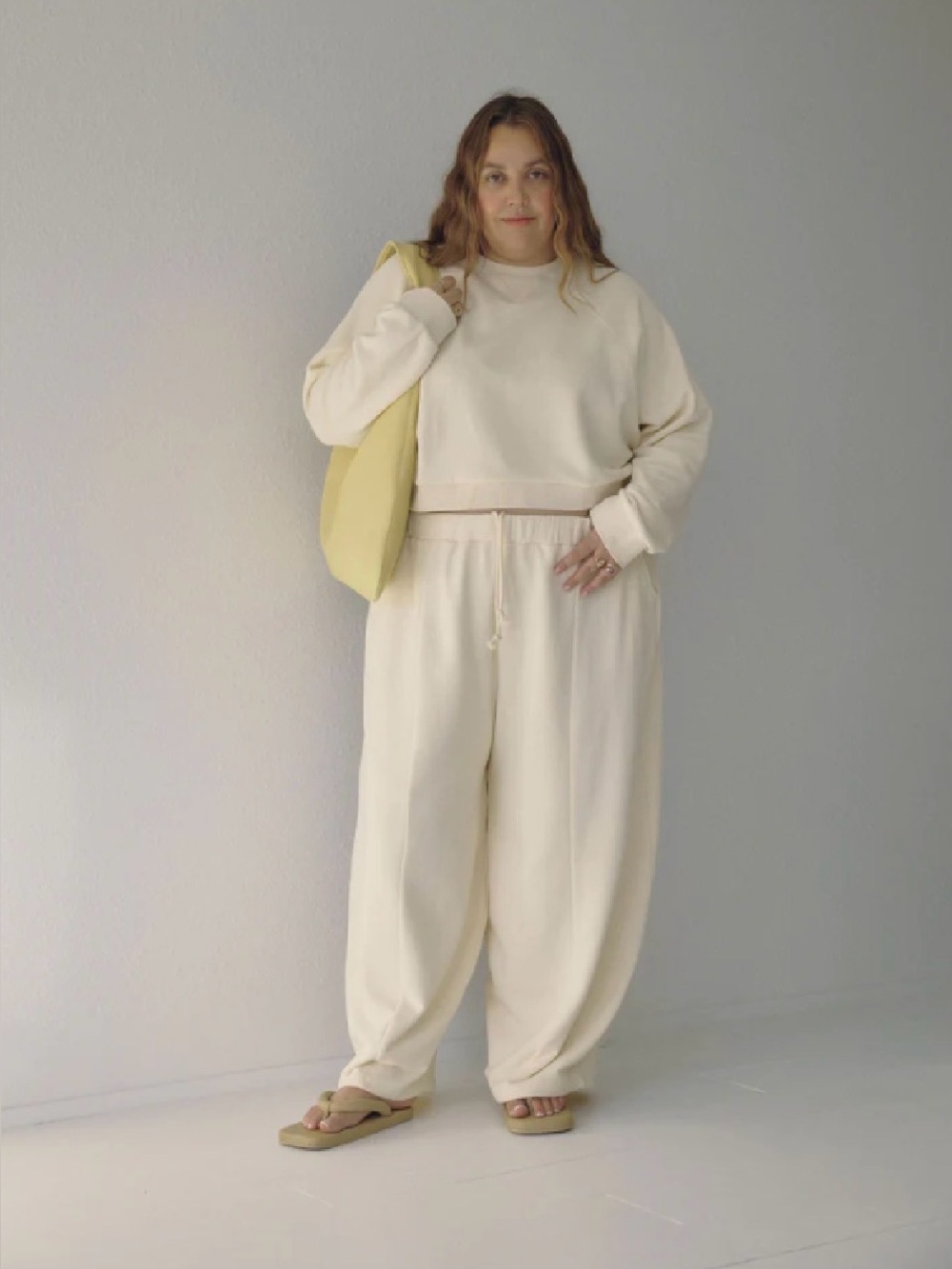 Boheme barrel sweat pants in white - NWT - L/XL